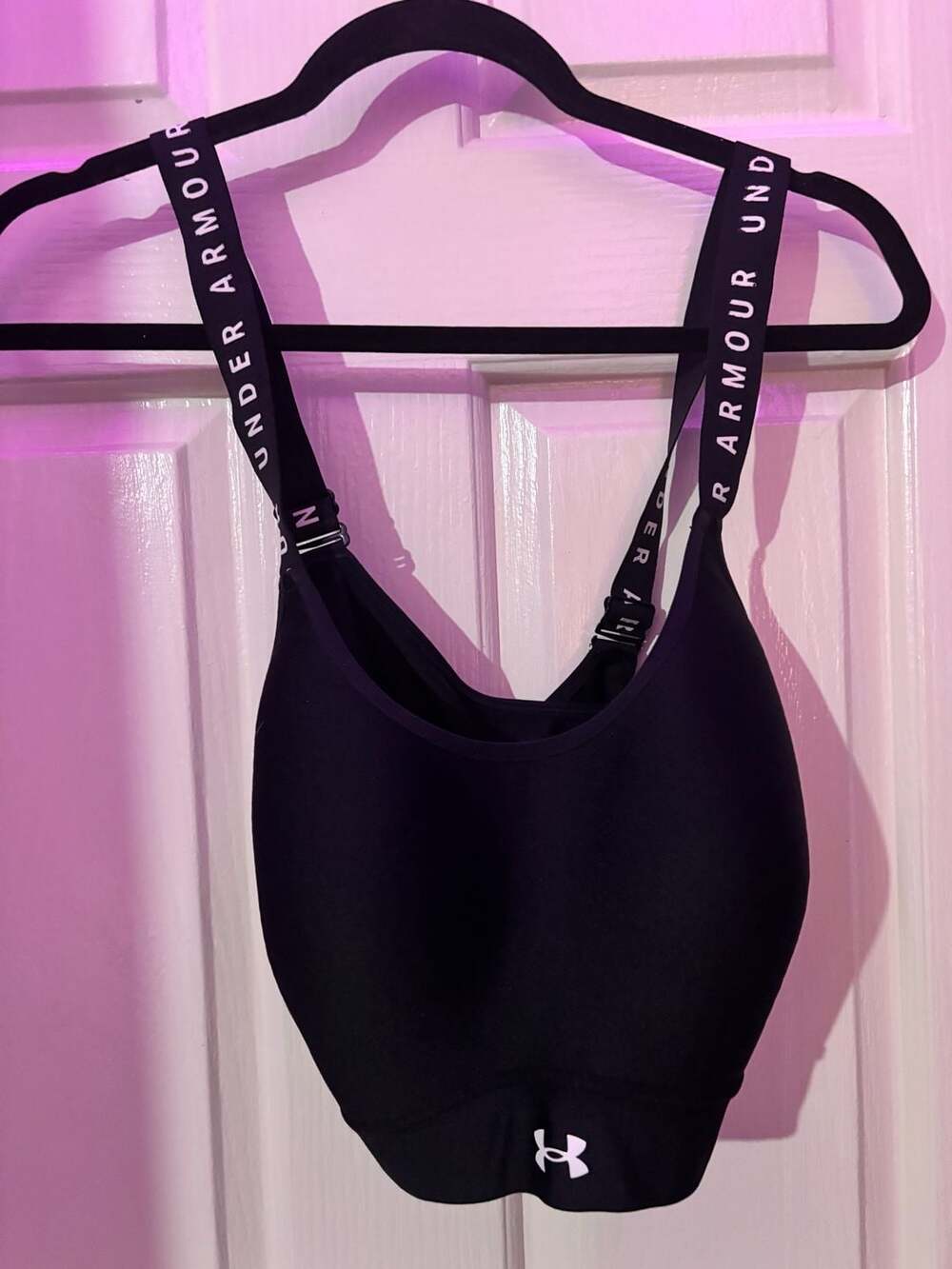 Under Armour Crossback Strappy Low Sports Bra Size XL Black